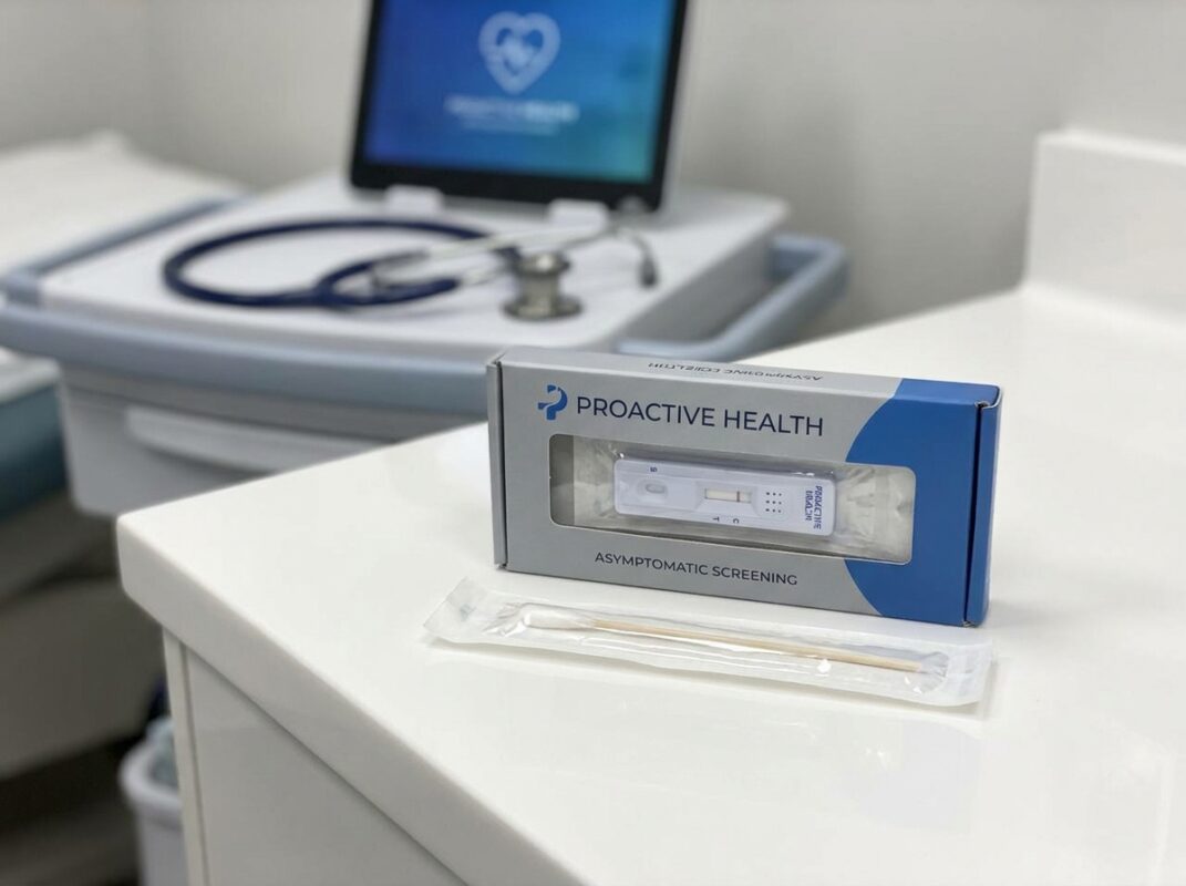 Medical testing kit on surface 202609041346
